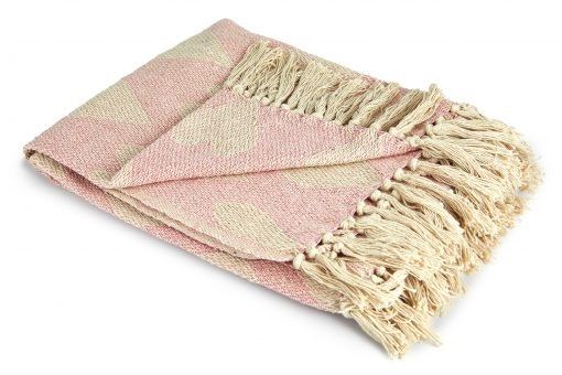 New Edge Blinds Love Collection Cotton Throw in Pink