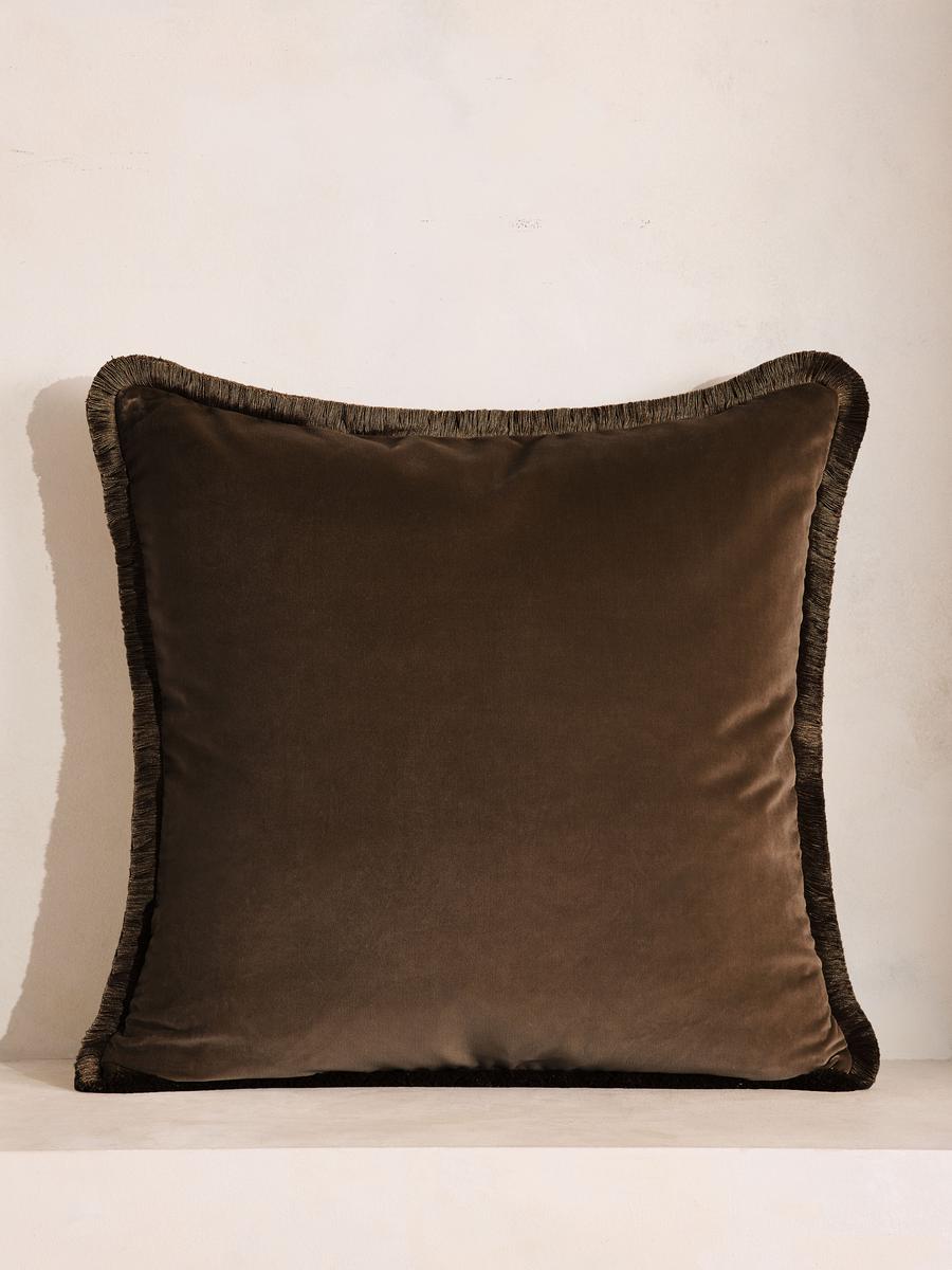 Margeaux Square Cushion, Chocolate