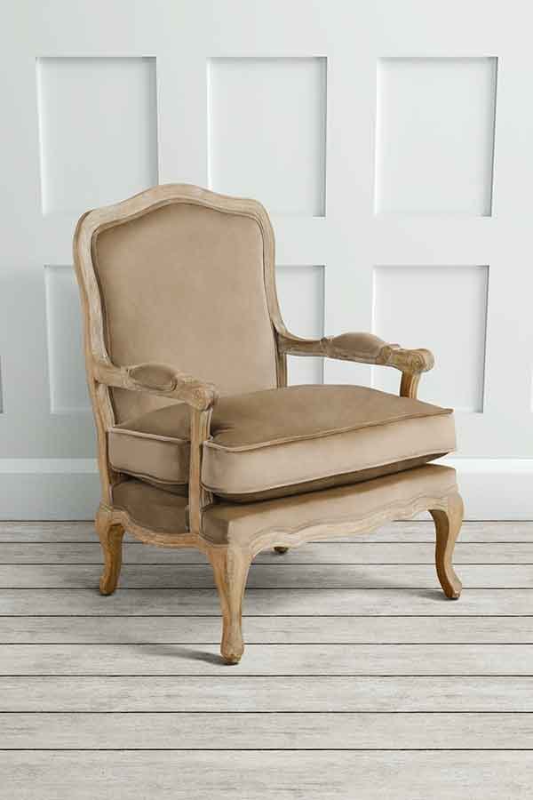 Le Brun - French Oak Latte Occasional Armchair
