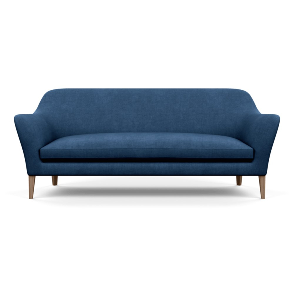 Heal's Wallis 4 Seater Sofa Capelo Linen-Cotton Inkspot Walnut Feet