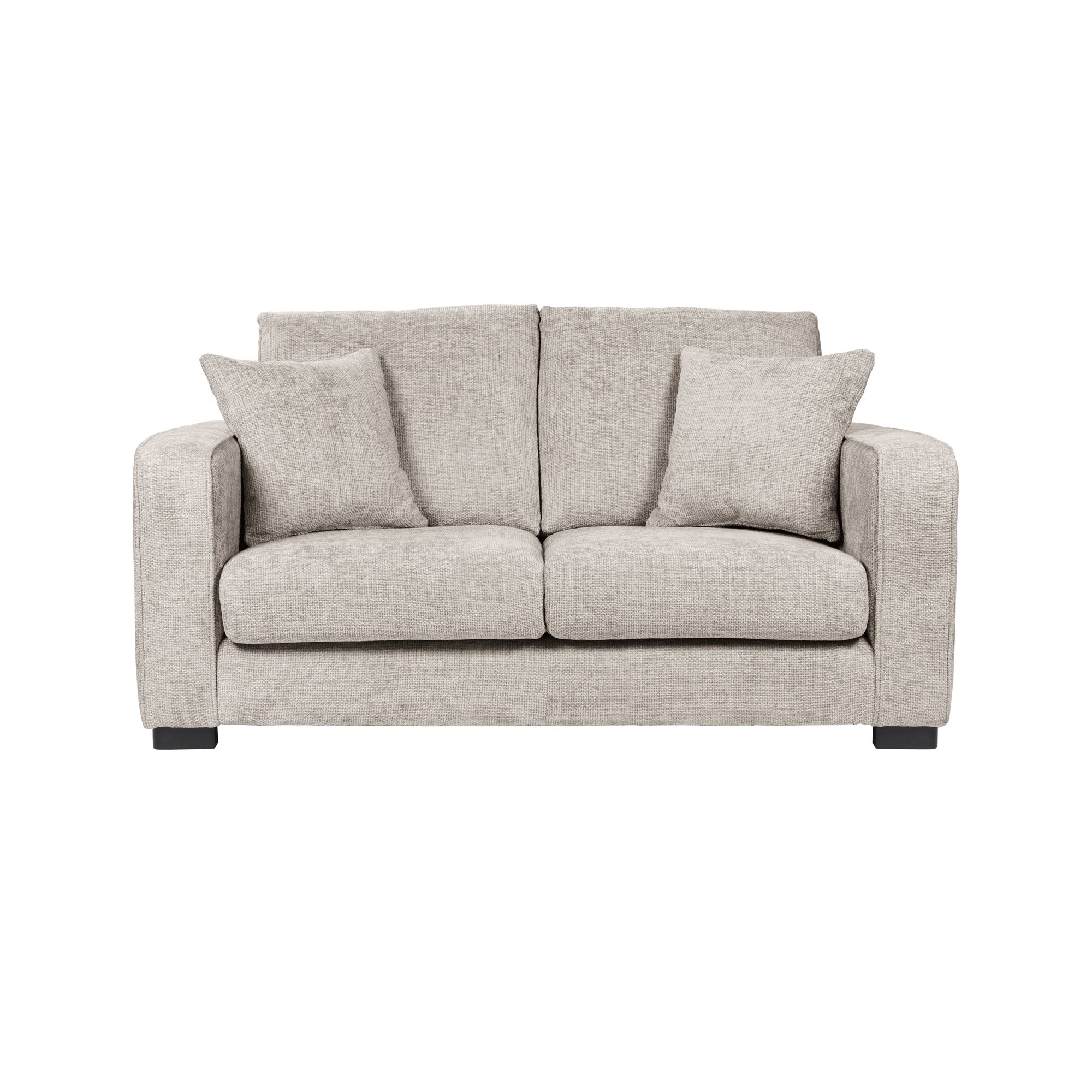 Carson Chunky Chenille 2 Seater Sofa Grey