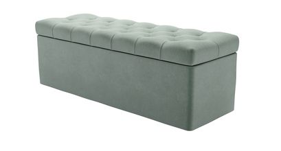 Valentin Storage Bench in Sage Smart Velvet - sofa.com