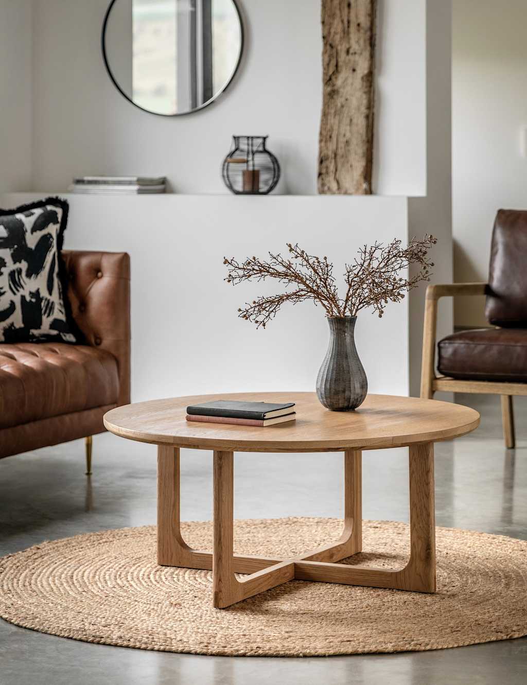 Gallery Direct Craft Round Coffee Table Natural