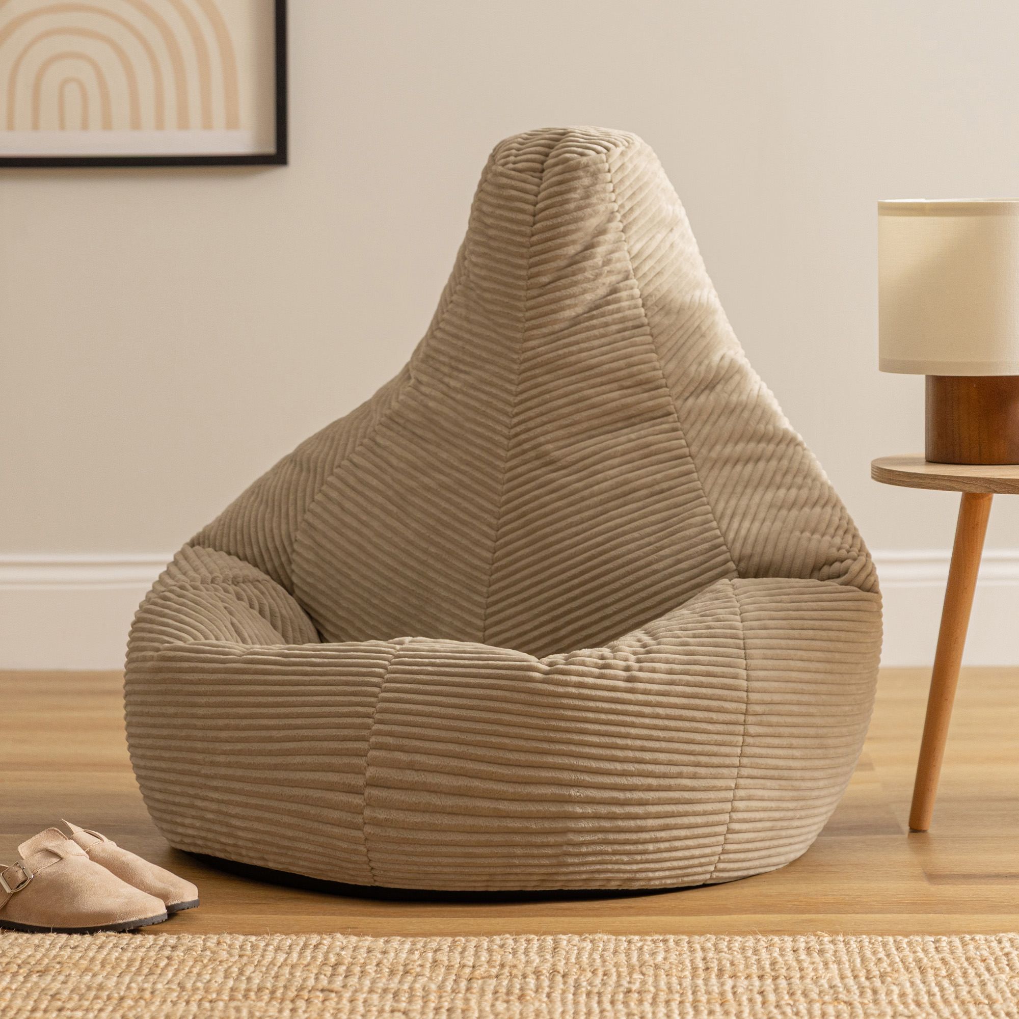 icon Dalton Medium Bean bag, Corduroy in Natural