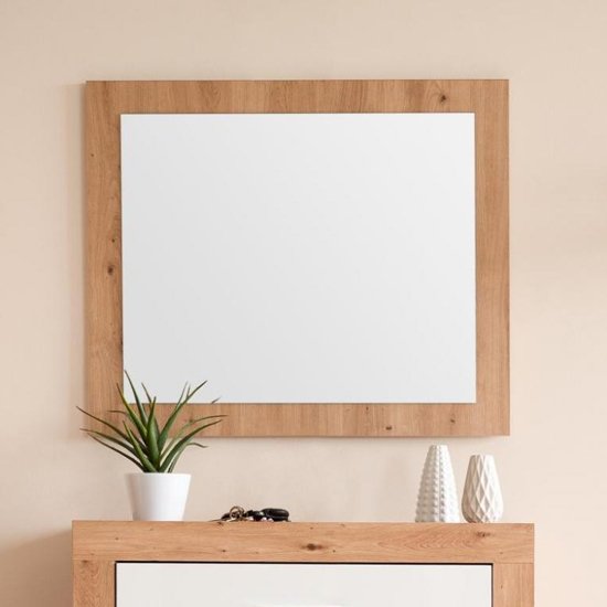 Serpens Bedroom Mirror With Artisan Oak Frame