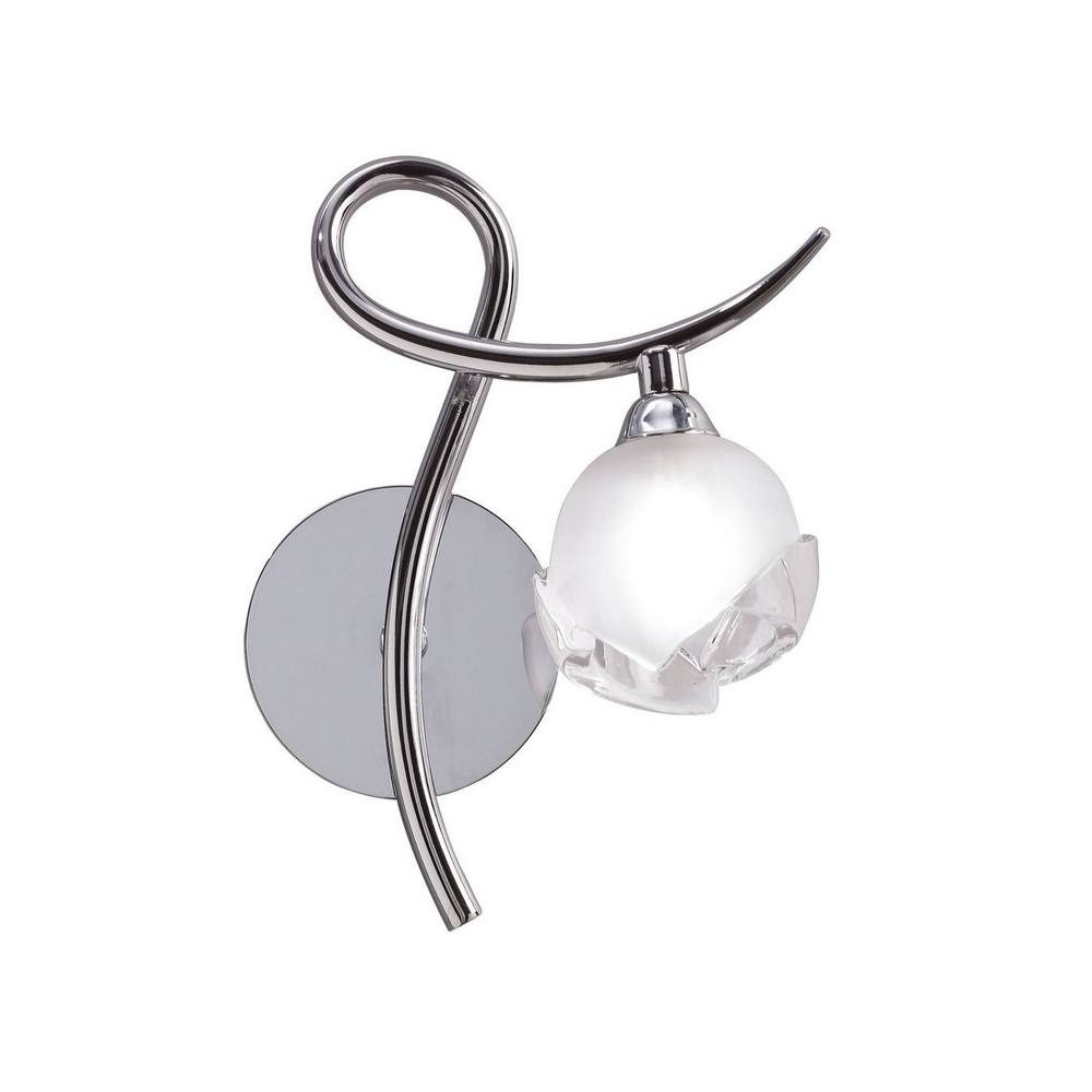 Netlighting Fragma Wall Lamp Right Switched 1 Light G9 Polished Chrome in Silver