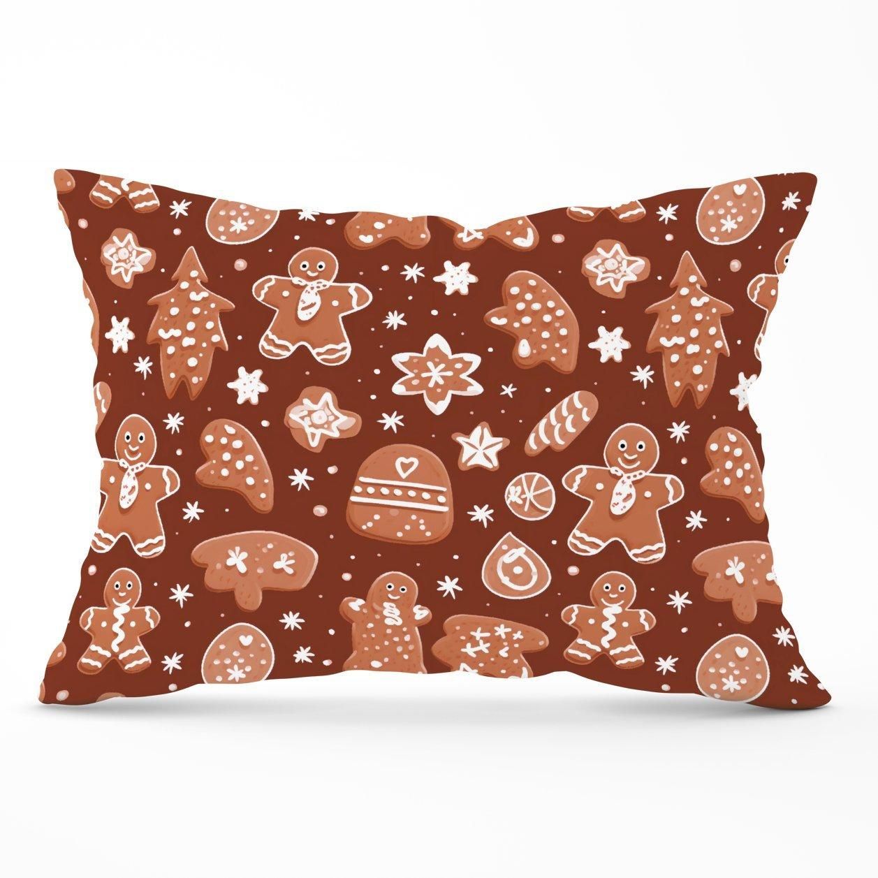 Warren Reed - Designer Gingerbread Cookies Cushions in Brown