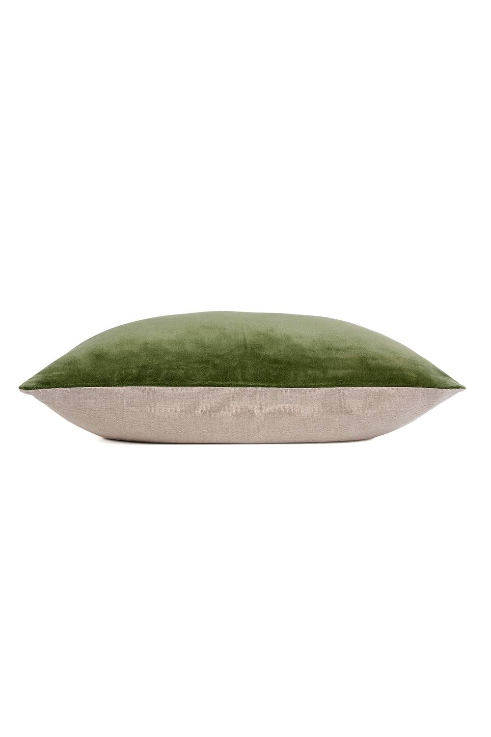 CHRISTY Luxury Filled Velvet 'Jaipur' Rectangle Cushions in Olive 3