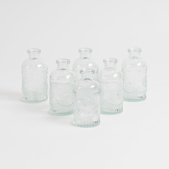 Set of 6 Embossed Bud Vases 3