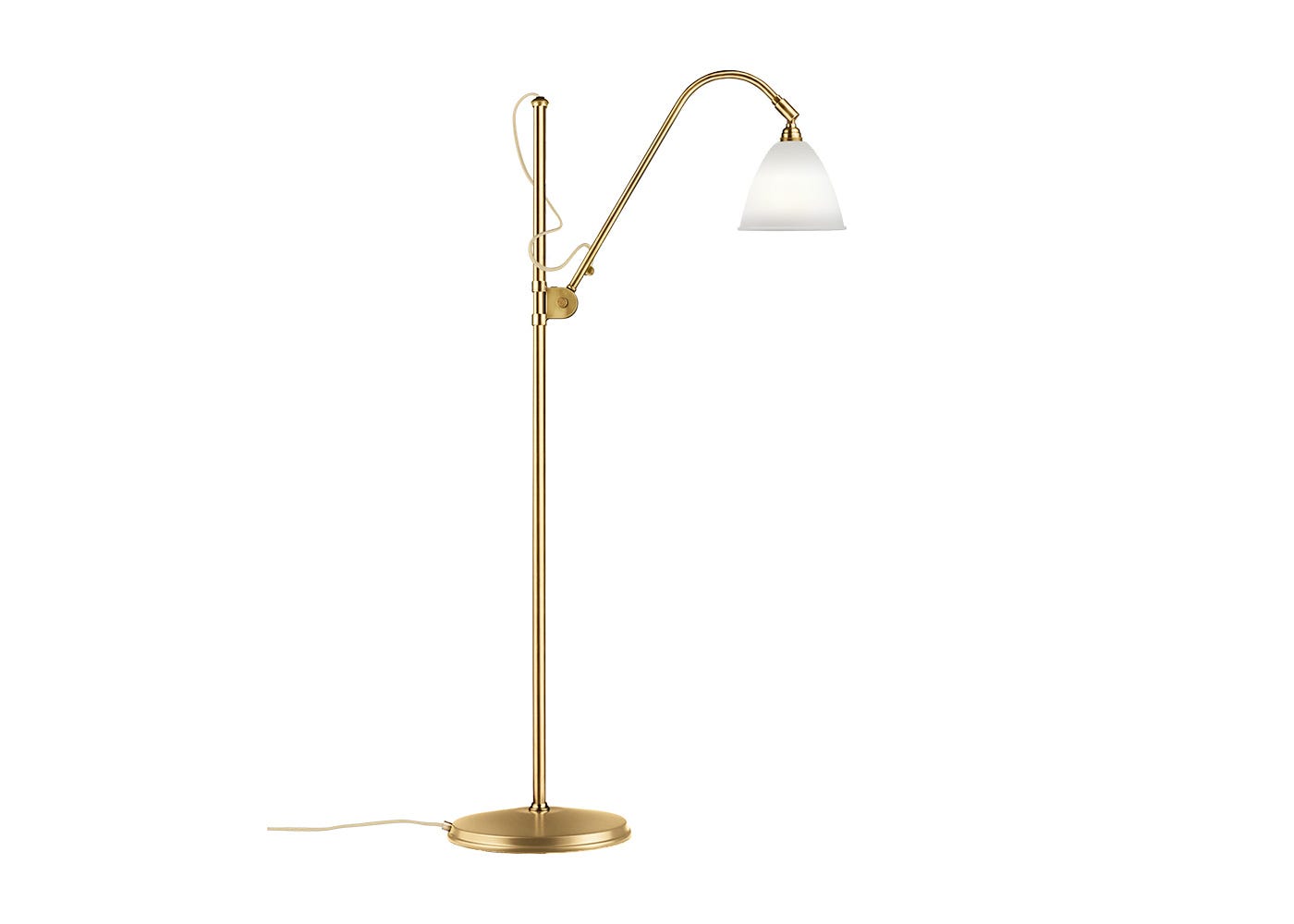 Gubi Bestlite BL3 Floorlamp BL3 Brass Base Bone China Shade