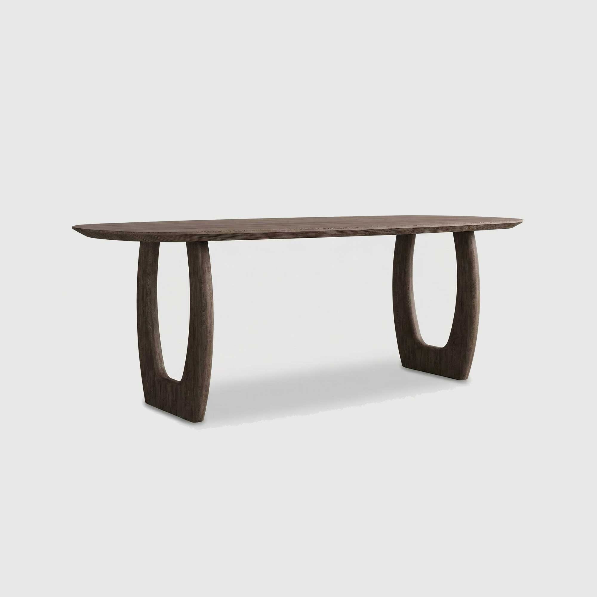 Pure Furniture Slim Luna Danish Oval Dining Table 240x100cm, Brown Oak | Barker & Stonehouse