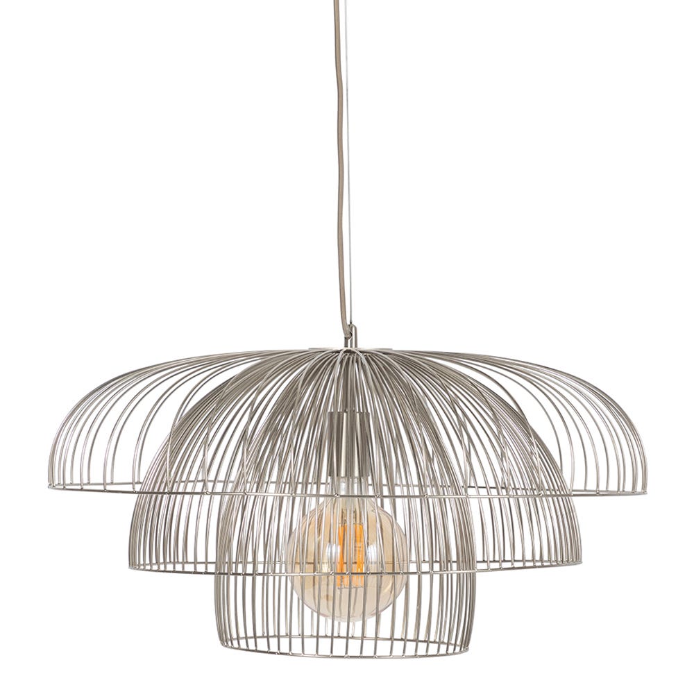 Heal's Makiko Pendant Light Brushed Steel 2