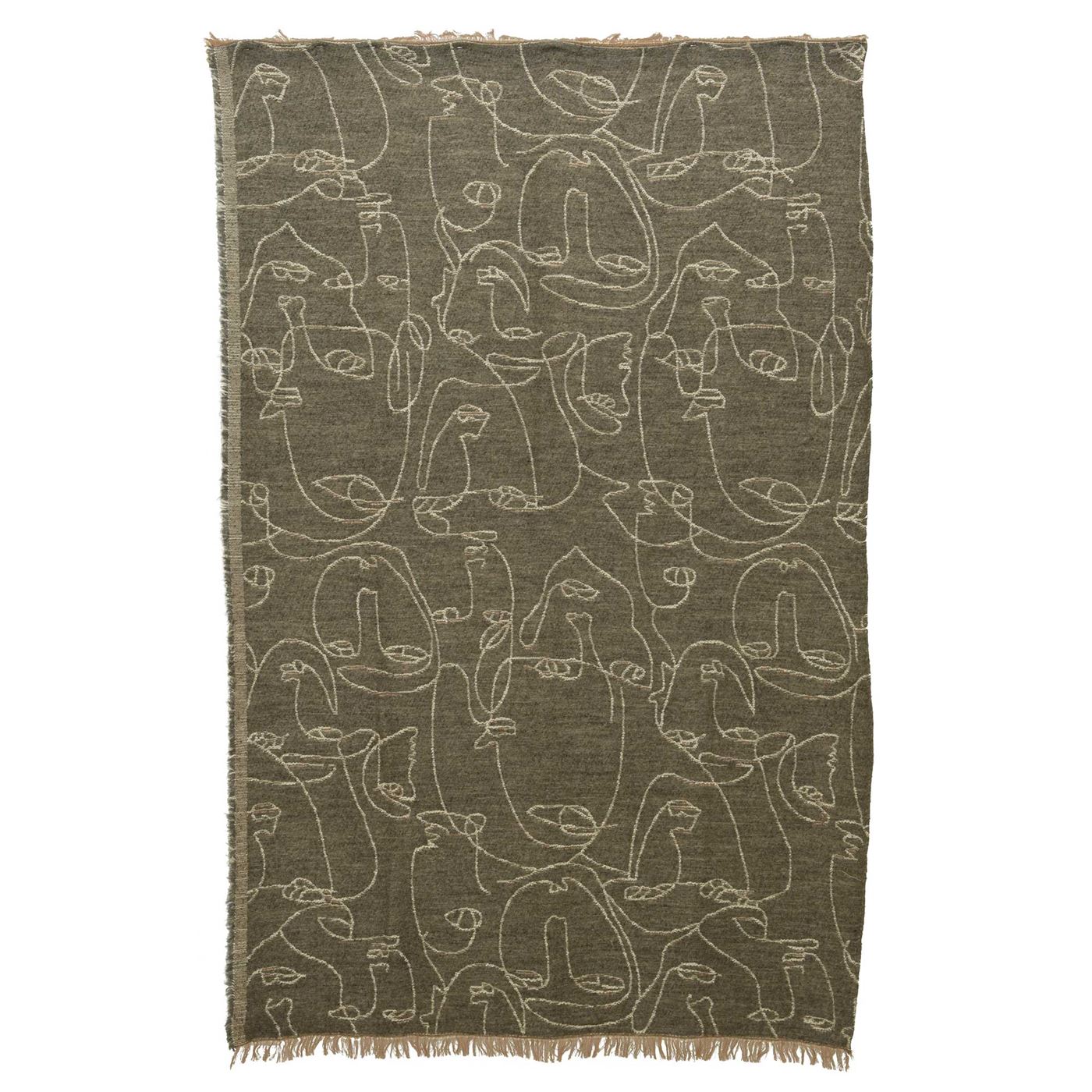 Faces Throw - Abstract Design - Made From Polyester - Measuring: W130 x D170cm