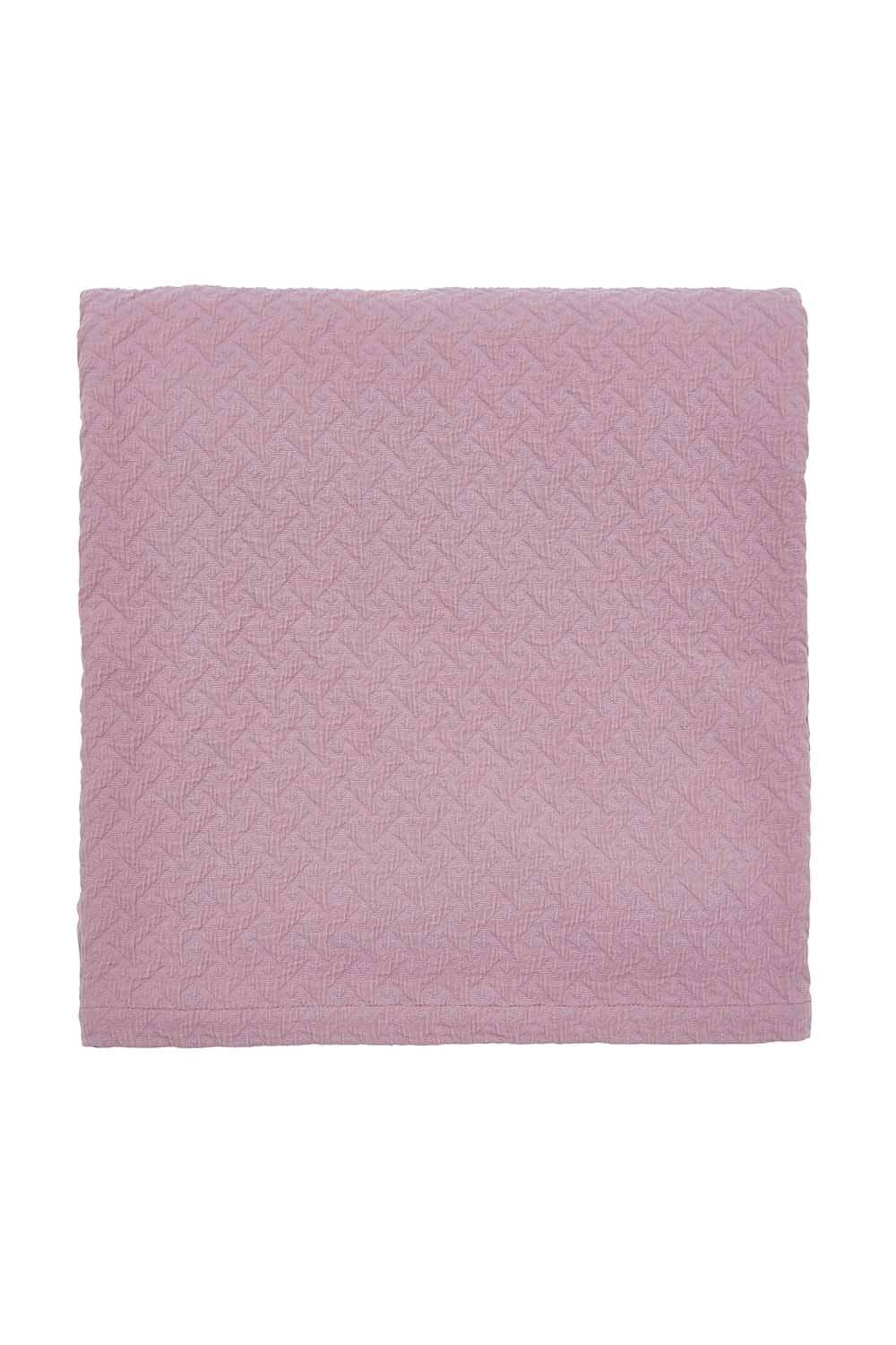Ted Baker 'Diagonal T Matellase' Cotton Throw in Pink