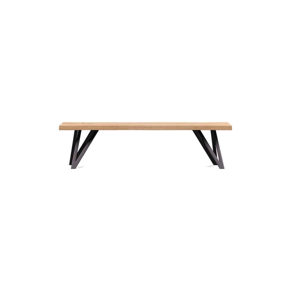 Heal's Vienna Bench 160x35cm Blonde Oiled Oak Natural Edge Filled
