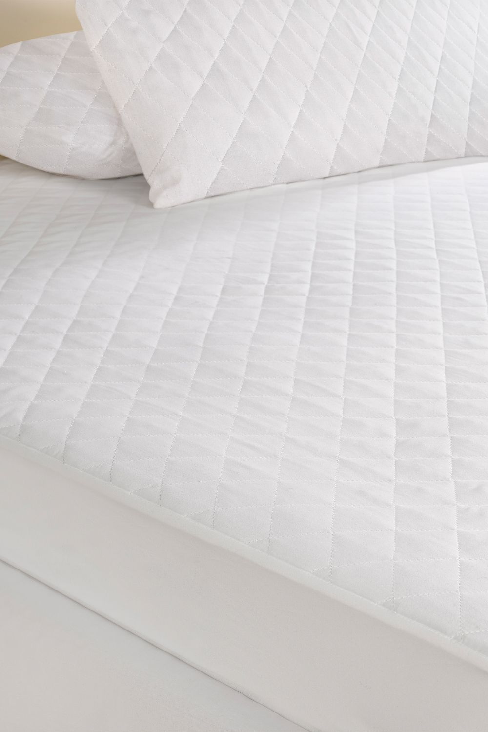 BHS Feels Like Down Mattress & Pillow Protector Set in White