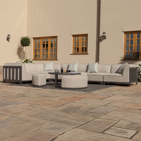 Maze Ibiza Large Corner Garden Sofa Set with Round Coffee Table 3