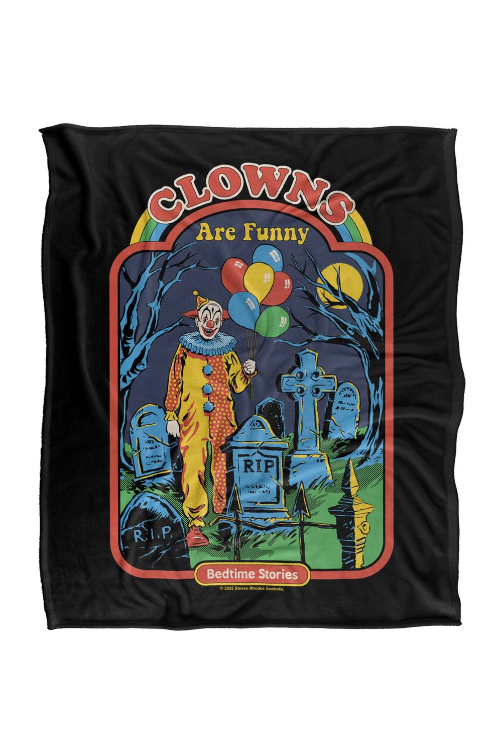 Steven Rhodes Clowns Are Funny Silky Touch Super Soft Throw Blanket
