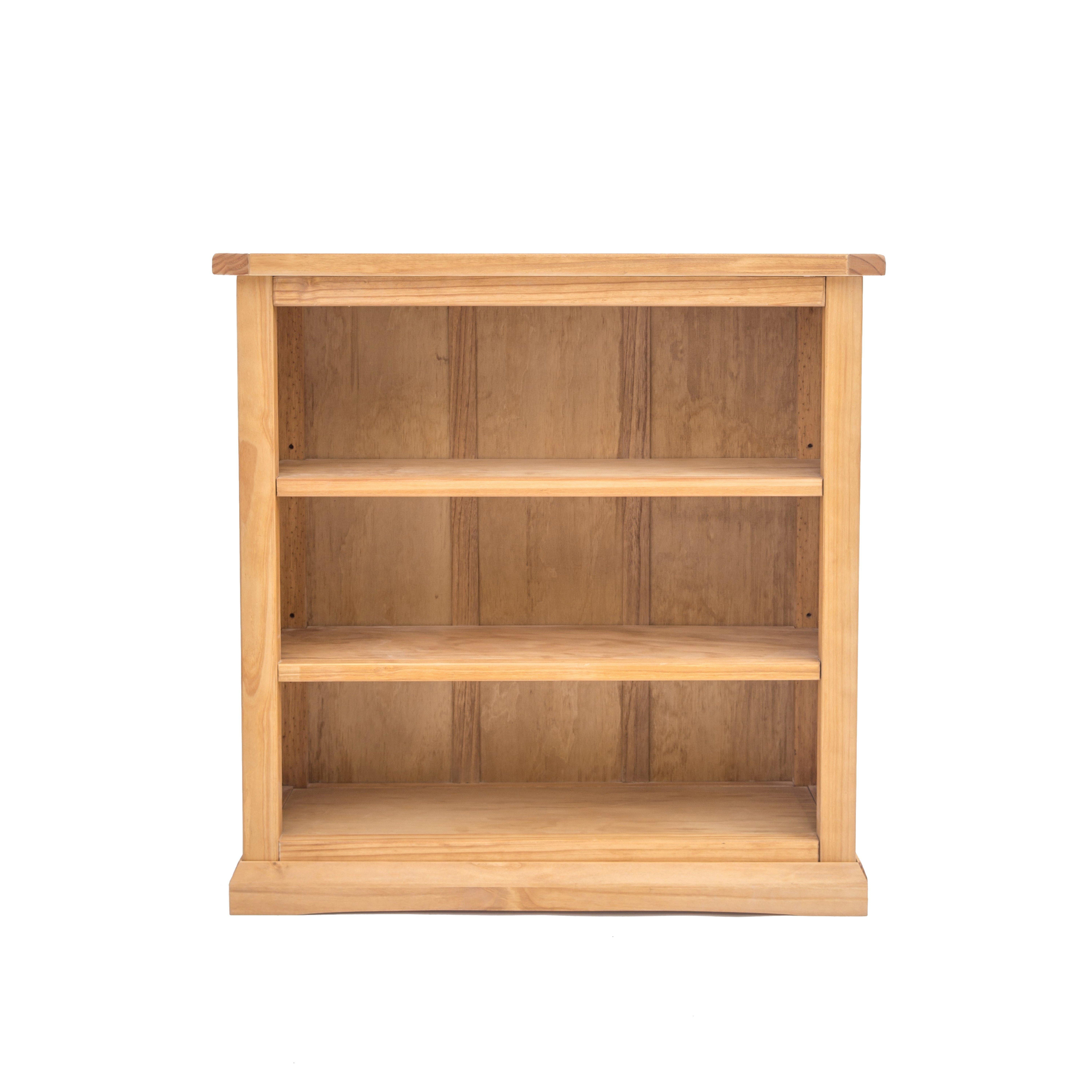 Cabinet Bits Bookcase with plinth 90x90x30cm in Light Brown