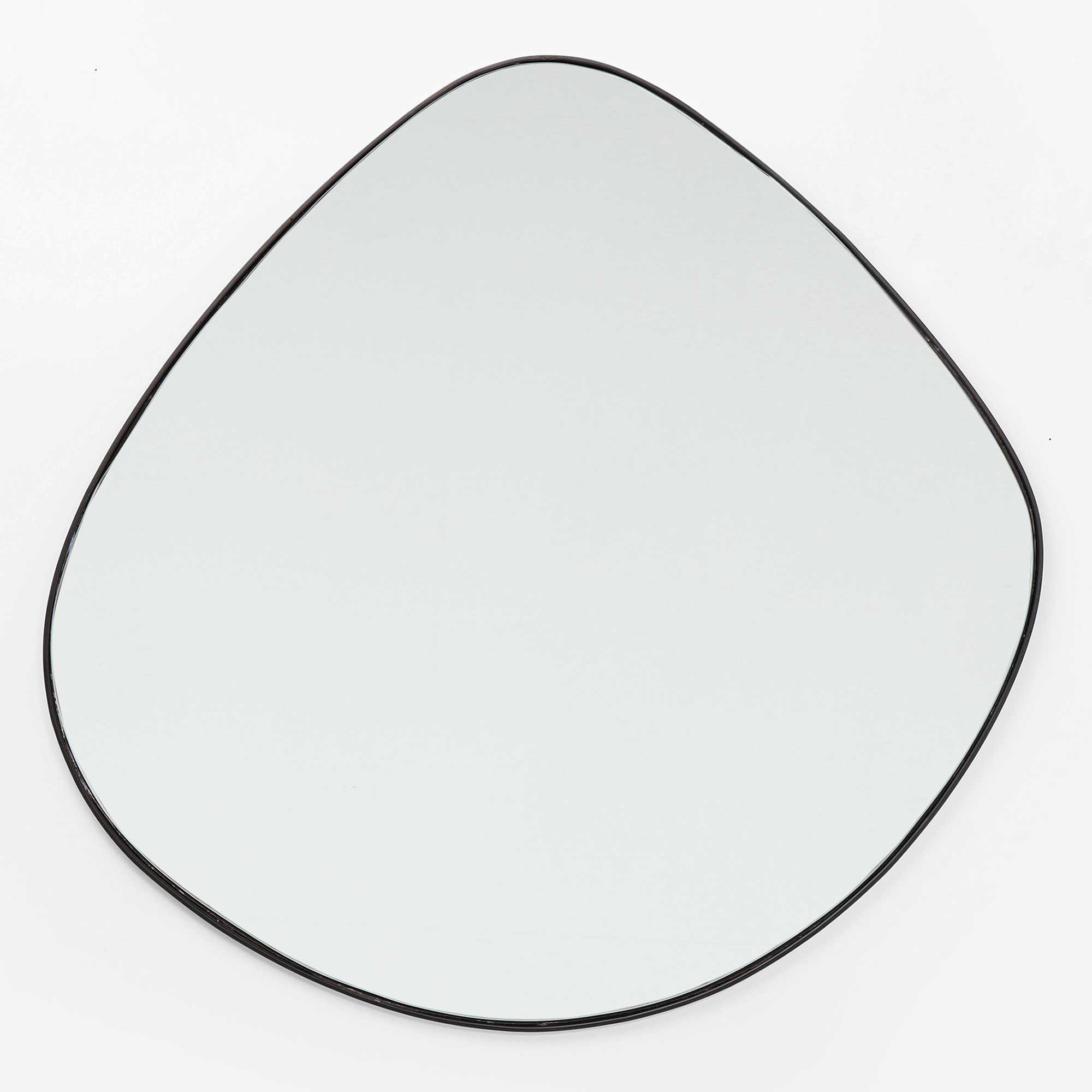 Large Asymmetrical Mirror, Black Glass | Barker & Stonehouse