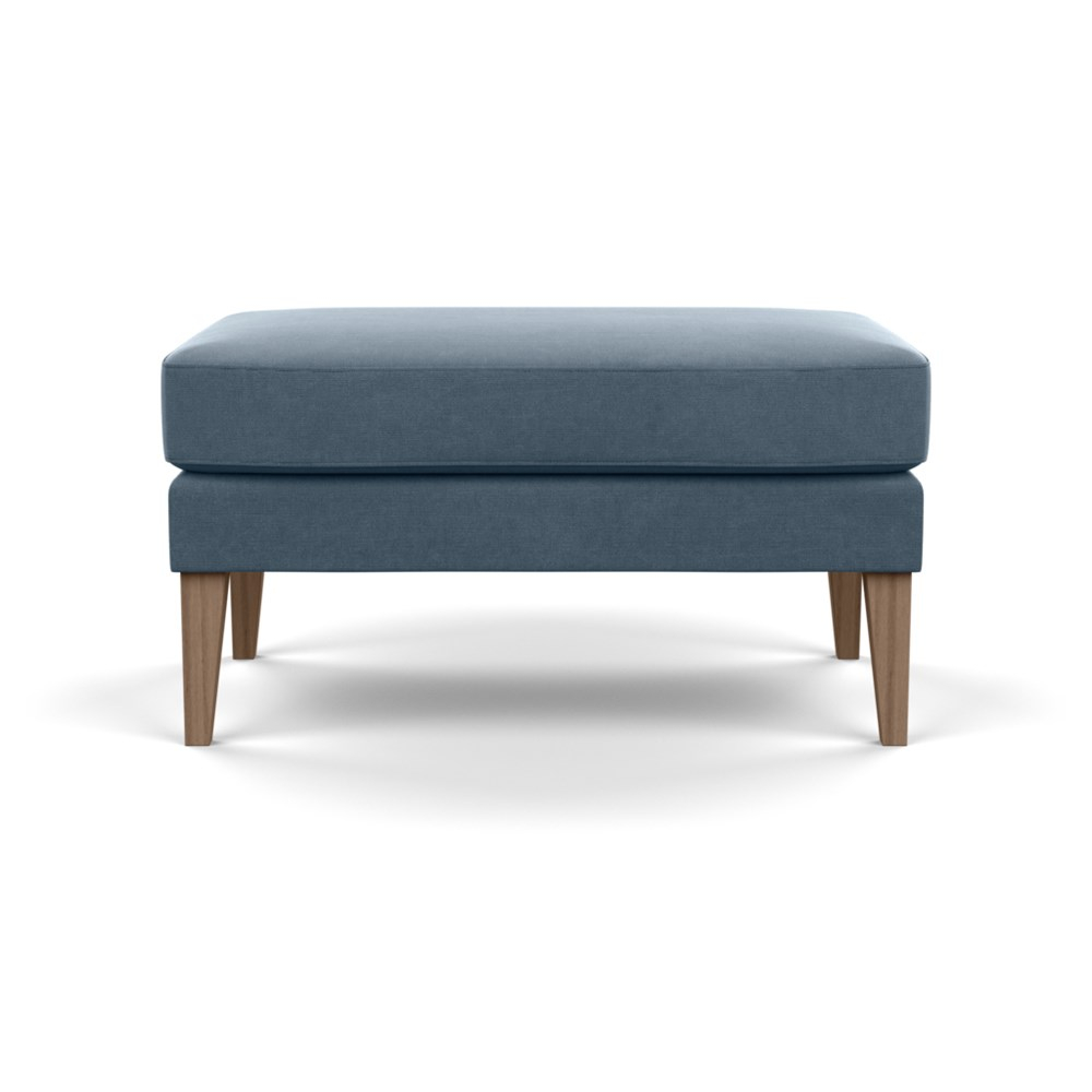 Heal's Richmond Ottoman Capelo Linen-Cotton Mineral Tinted Ash Feet