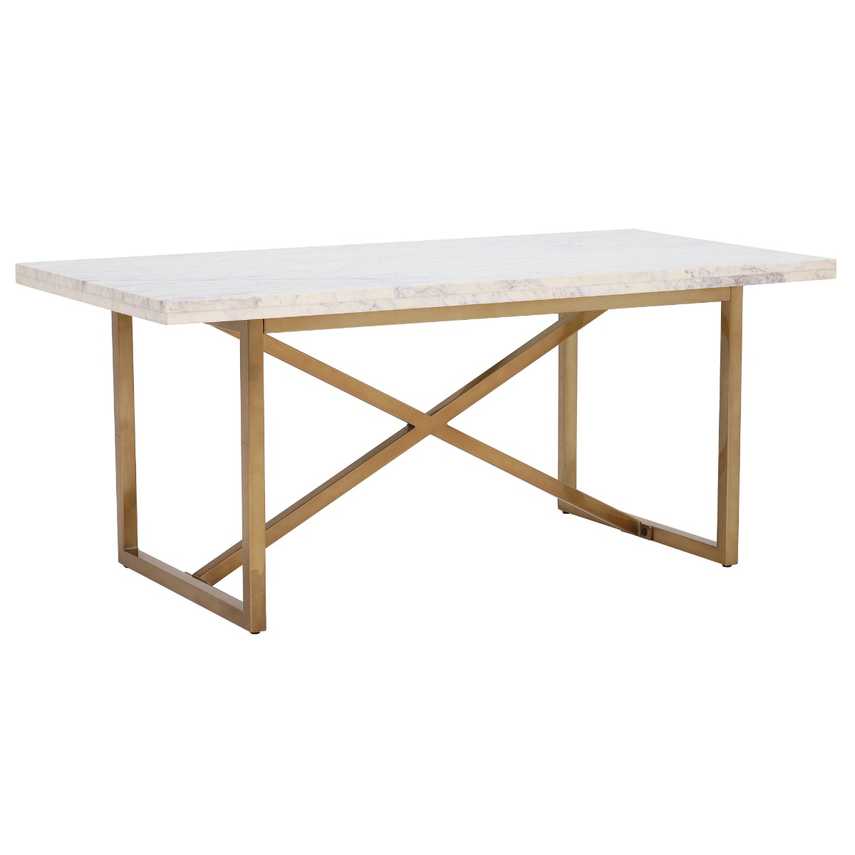 Nola Dining Table, White Marble