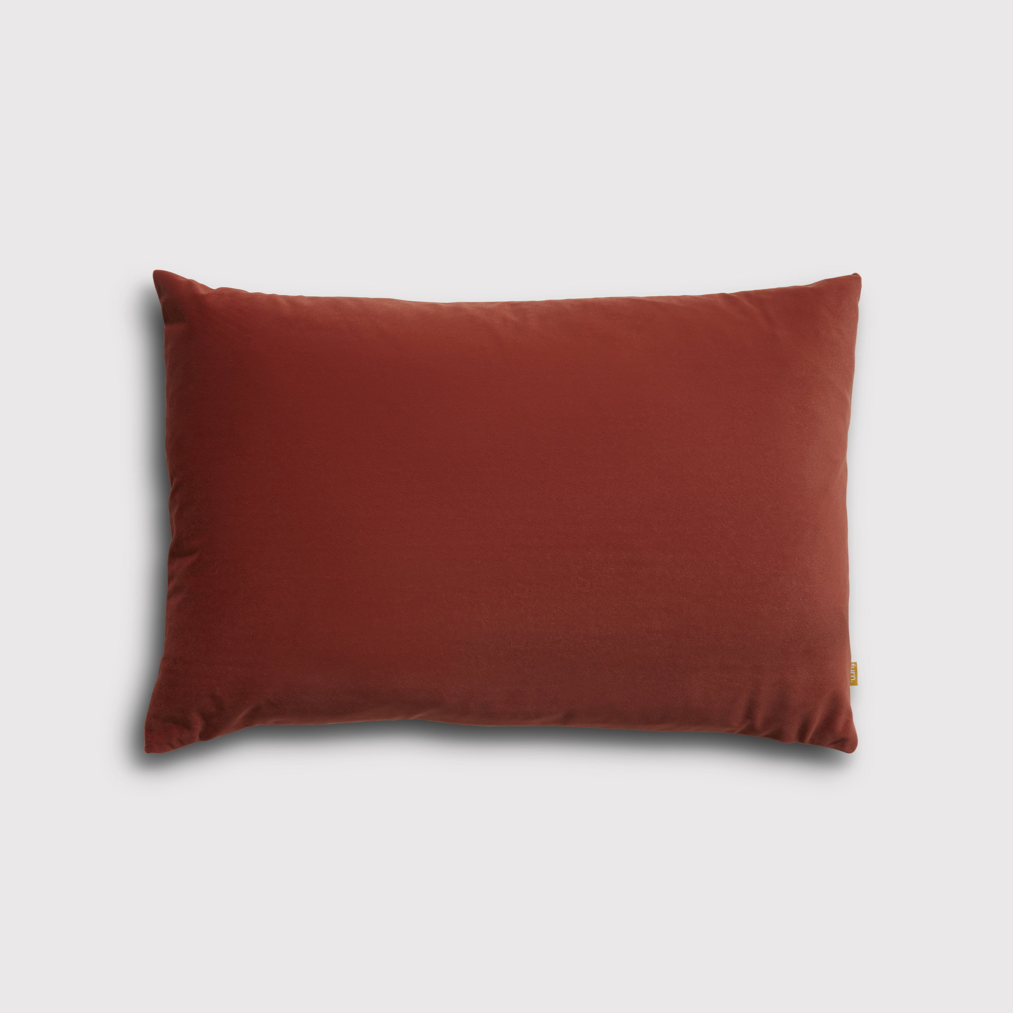Velvet Rust Cushion, Square, Orange Polyester | Barker & Stonehouse