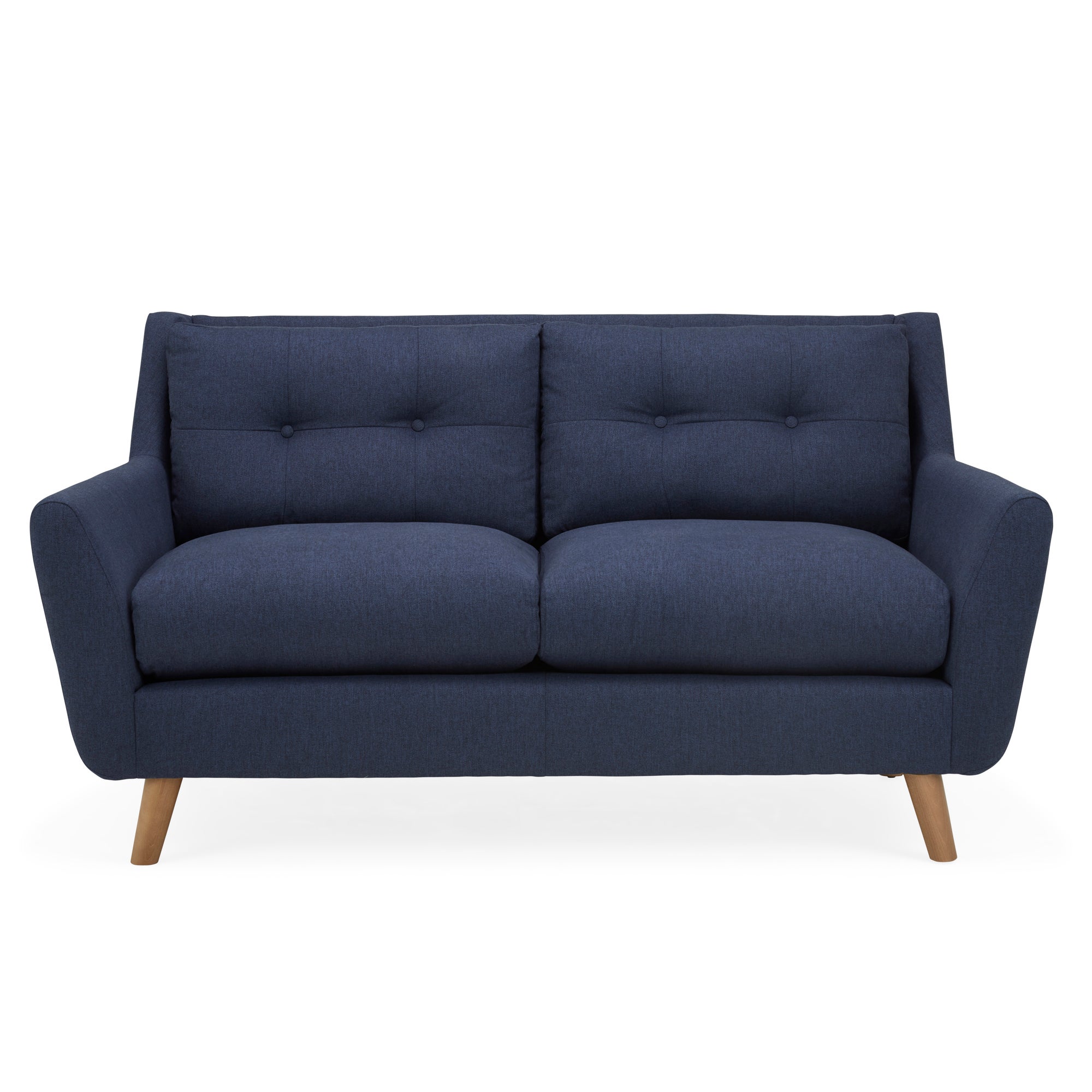 Halston Fabric 2 Seater Sofa Blue