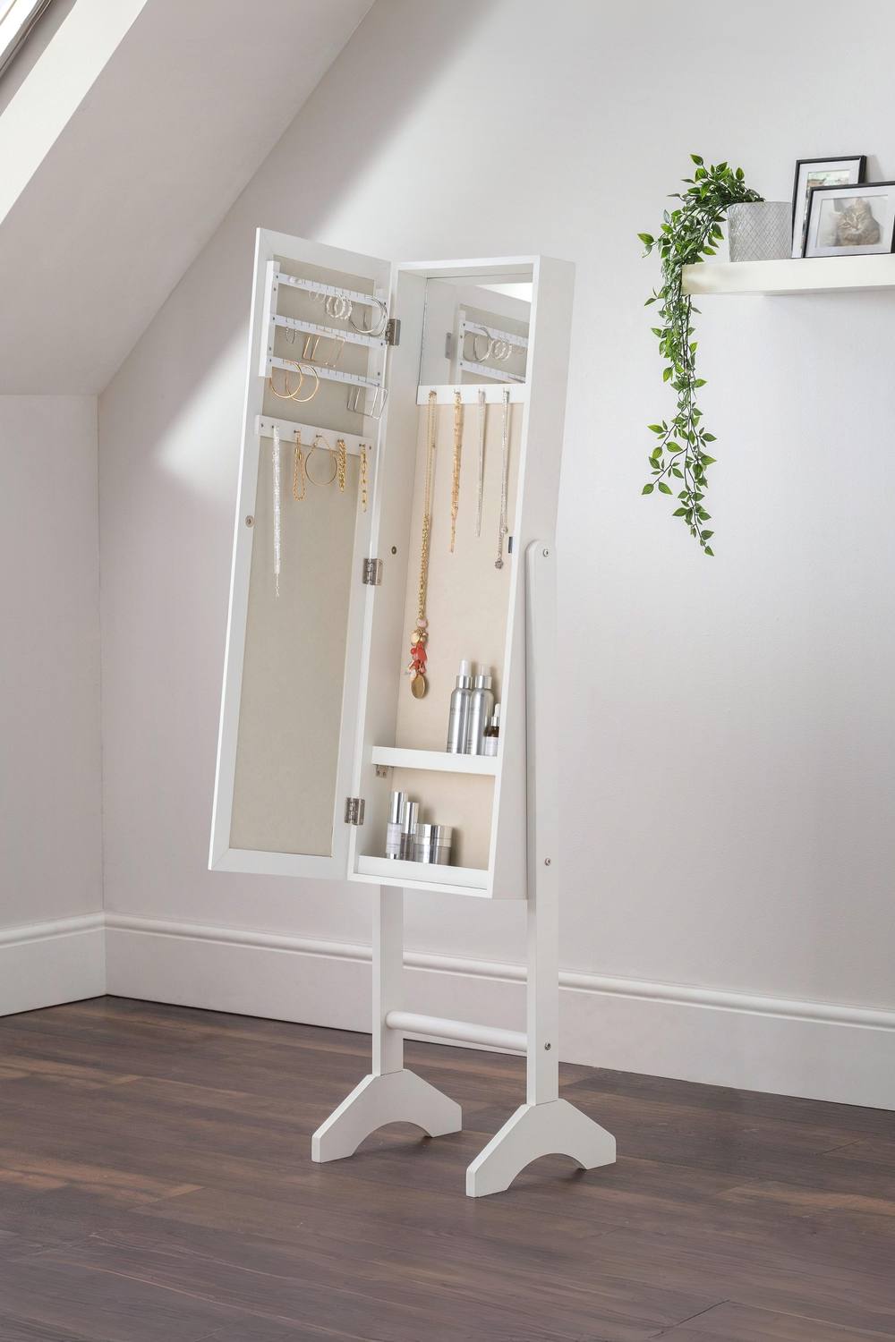 Julian Bowen Prima Jewellery Storage Mirror in White