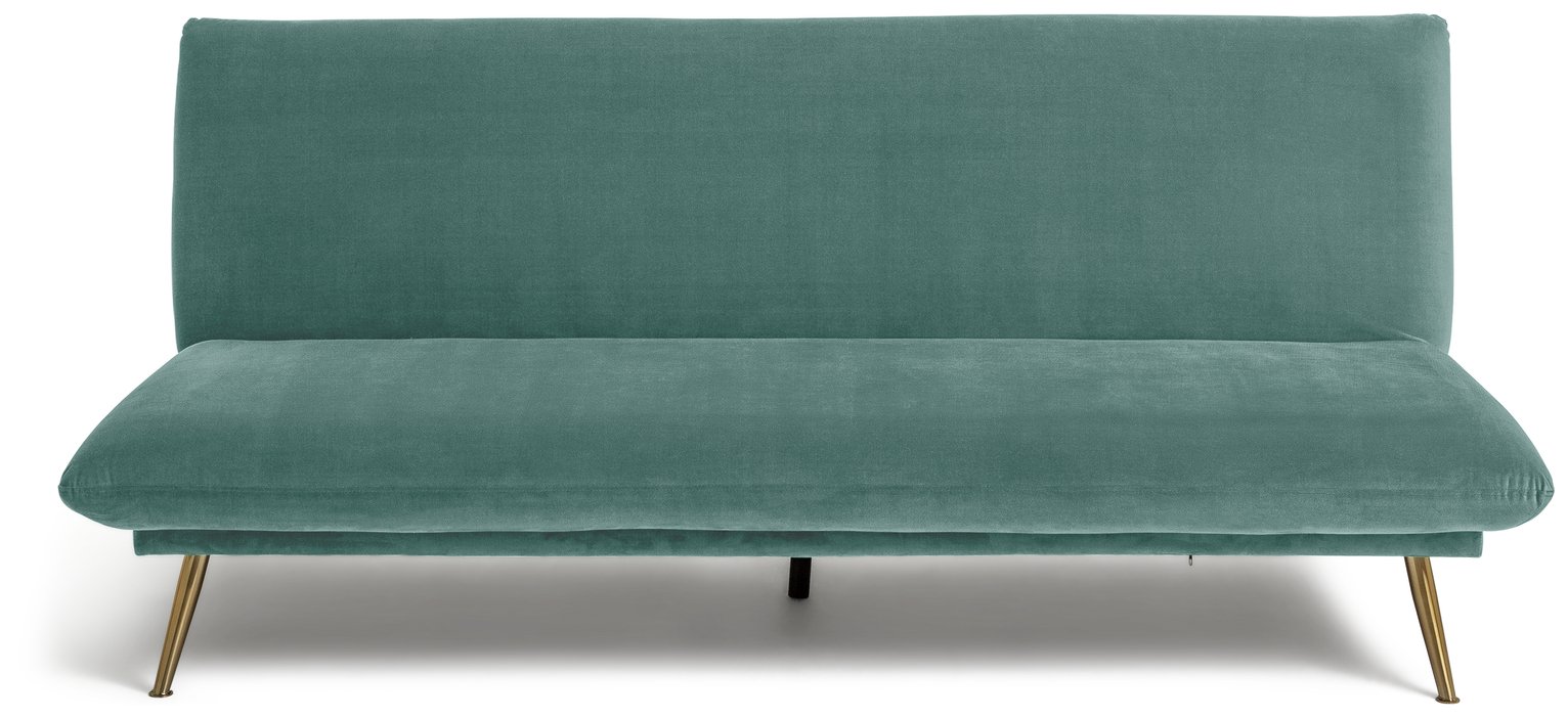 Habitat Matteo Velvet Sofa Bed - Teal