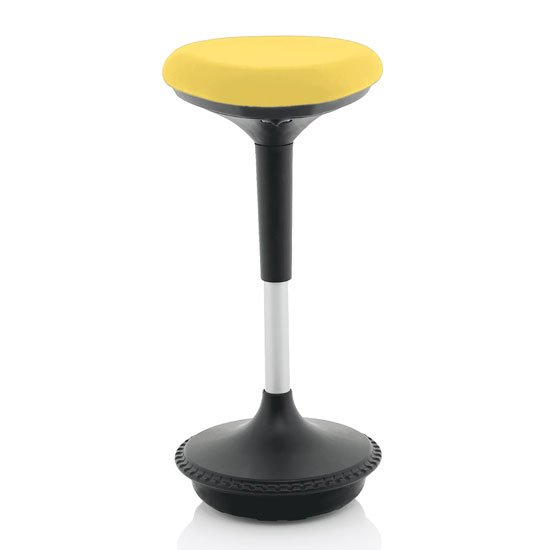 Sitall Fabric Office Visitor Stool With Mustard Seat