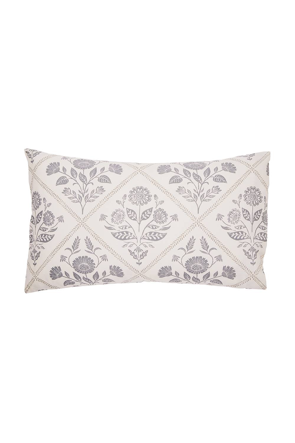 Helena Springfield 'Folk Trellis' Cotton Duvet Cover Set in Charcoal 3