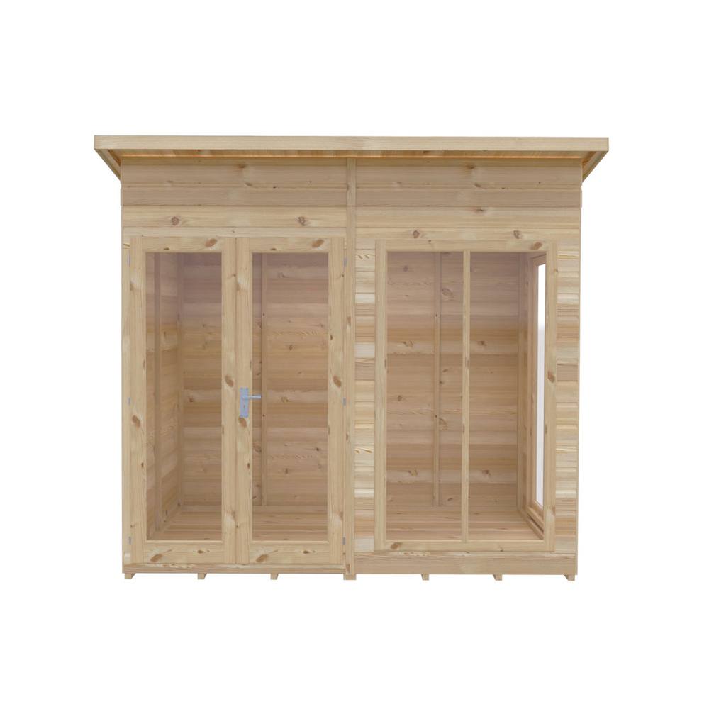 Shires Lela 8x6 Summerhouse - L185.8 x W238 x H228.4 cm in Light Brown