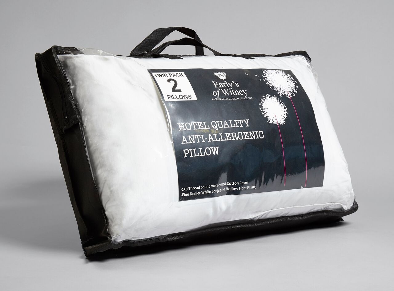 Early's of Witney 'Anti Allergenic' Twin Pack Pillows in White