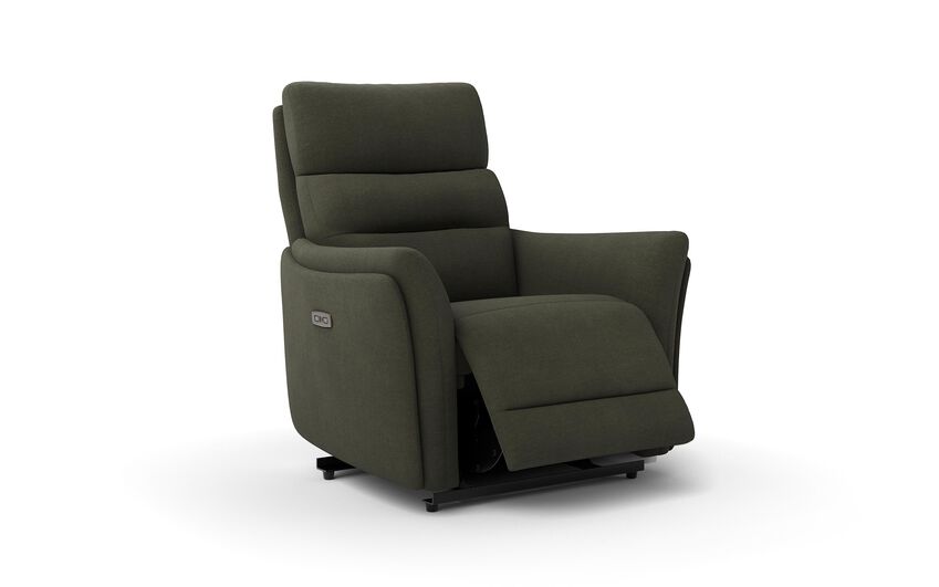Green Fabric Cleveley Power Recliner Chair