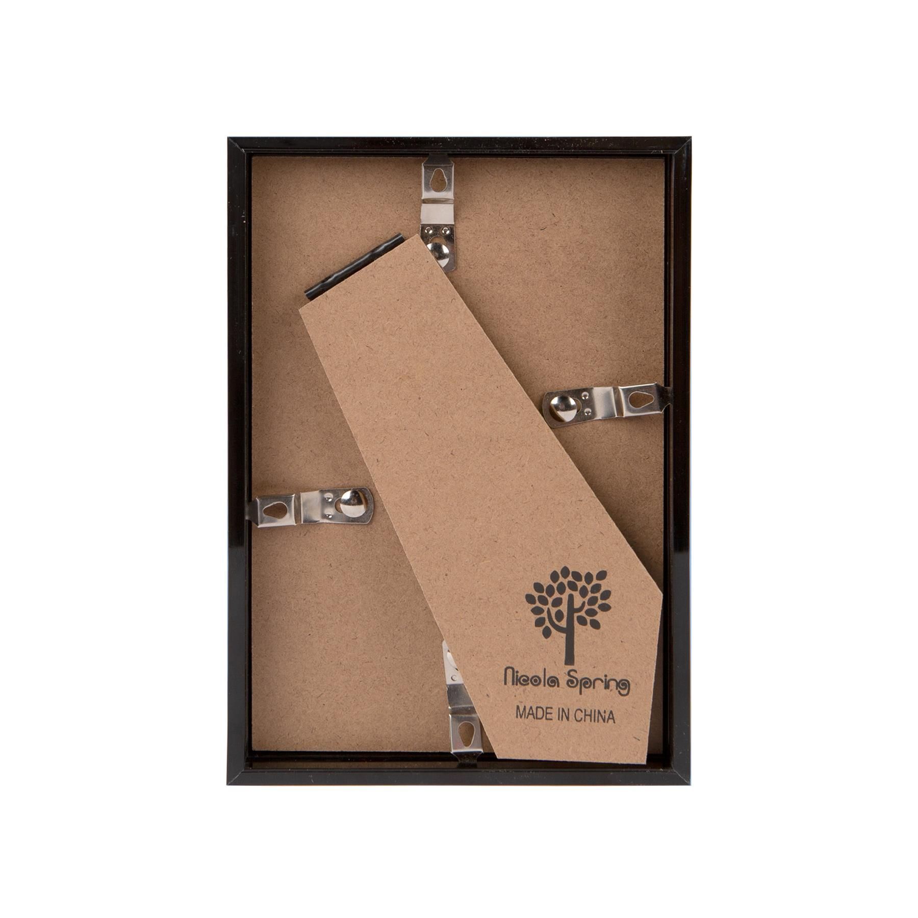 Nicola Spring 3D Deep Box Photo Frame - 4 x 6" in Black 5