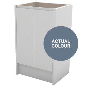 Duarti By Calypso Beaufort 500mm Slimline 2 Door Floor Standing Vanity Unit - Bermuda Blue
