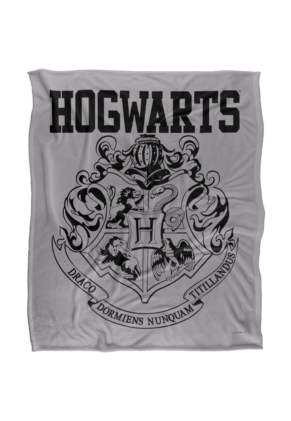 Harry Potter Hogwarts Athletic Officially Licensed Silky Touch Super Soft Throw Blanket 152x127 cm in White
