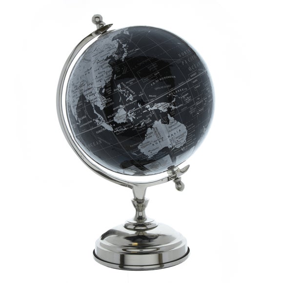Black & Silver Globe Ornament 2