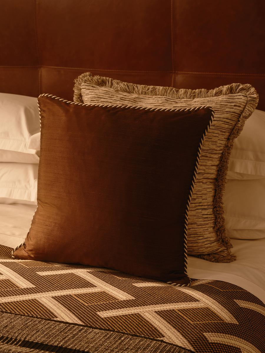 Florence Square Cushion, Bordeaux