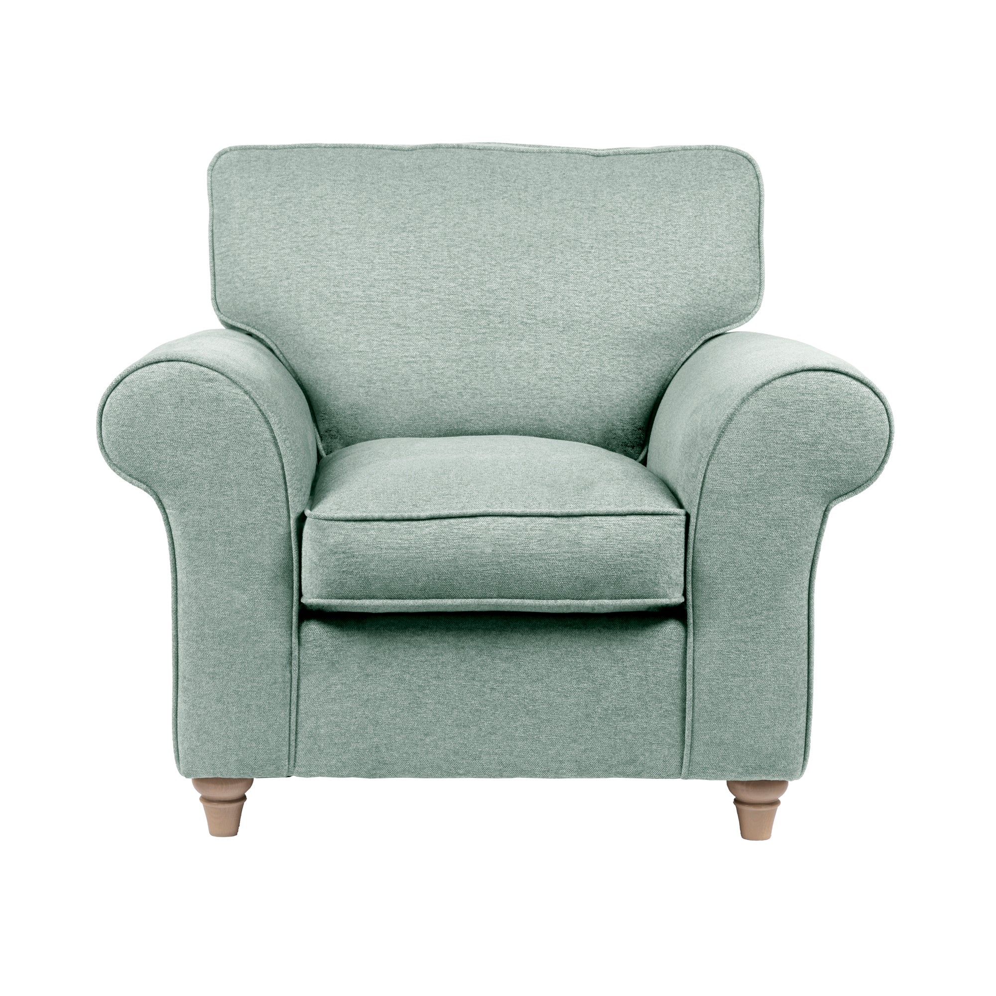 Rosa Fabric Armchair Light Green