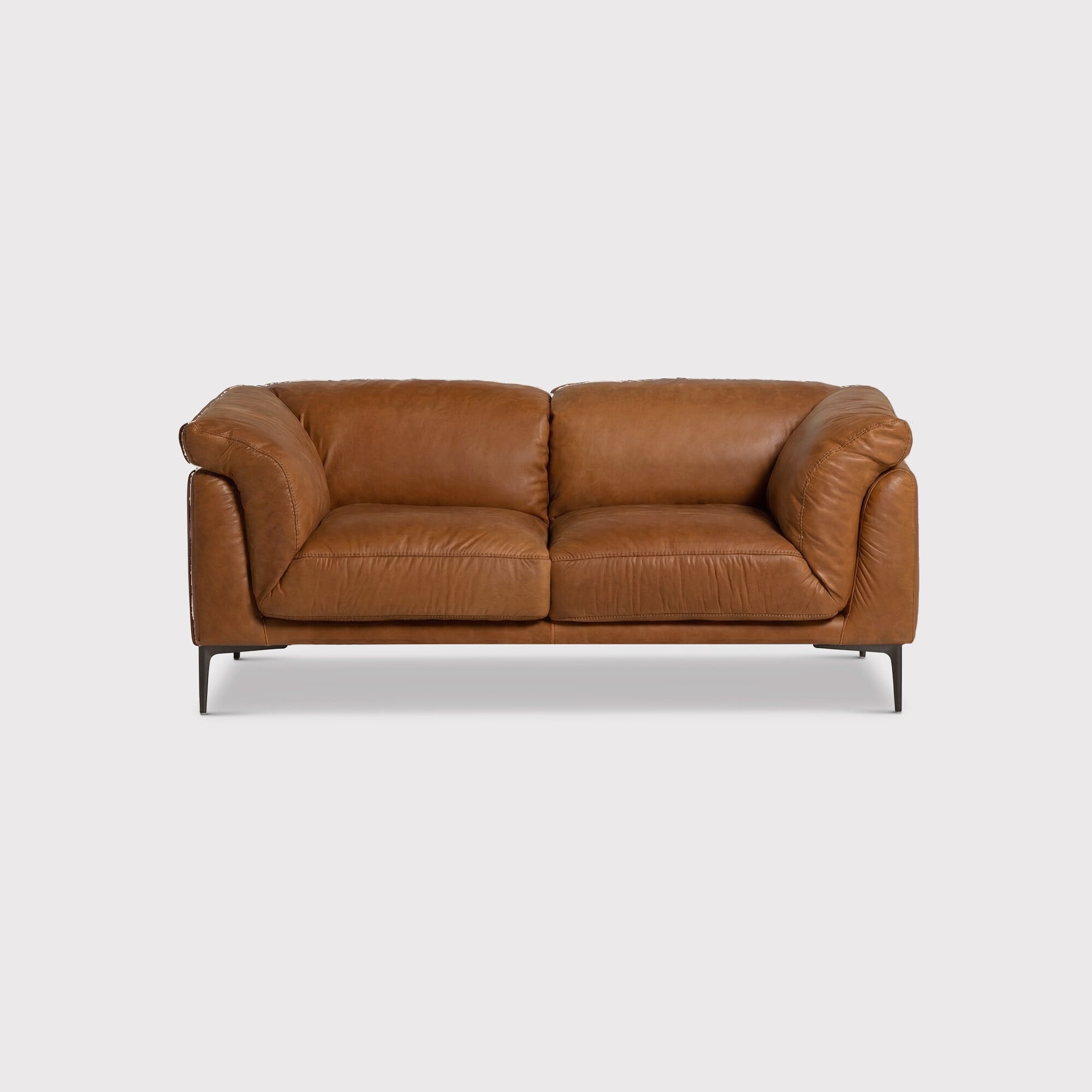 Epping 2 Seater Sofa 186x99x80cm, Brown Leather | Barker & Stonehouse