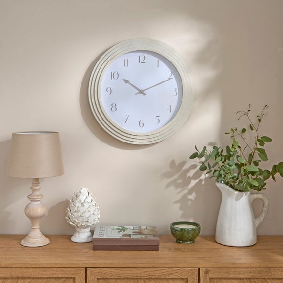 Concrete Effect Round Wall Clock