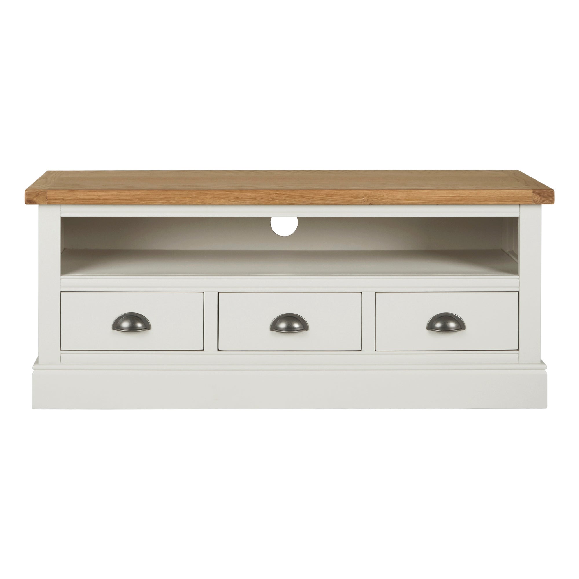 Compton Ivory Large TV Stand Cream and Brown