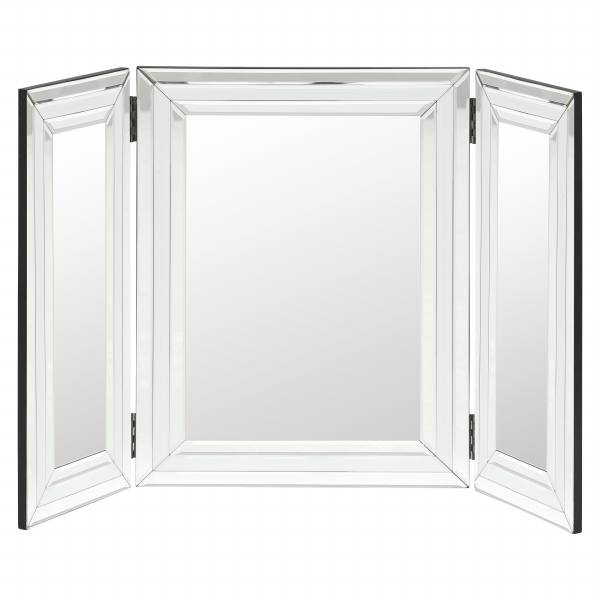 Krystal Vanity Mirror  White Glass and Mirror