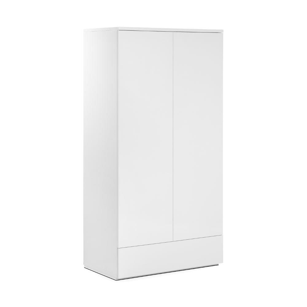 Monaco White Wooden High Gloss Combination Wardrobe