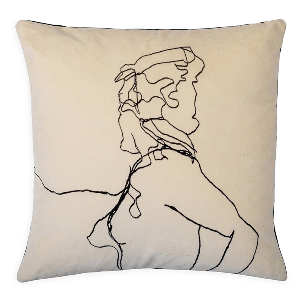 Woman Velvet Cushion 40cm x 40cm