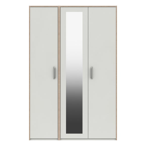 Florine Triple Wardrobe, Mirrored