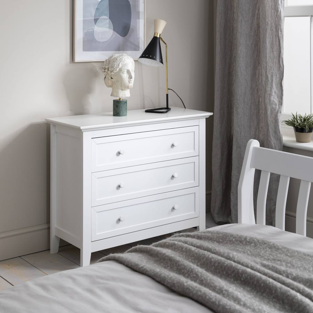 Nöa and Nani Torsby Chest of Drawers 3 Drawer Wide in White