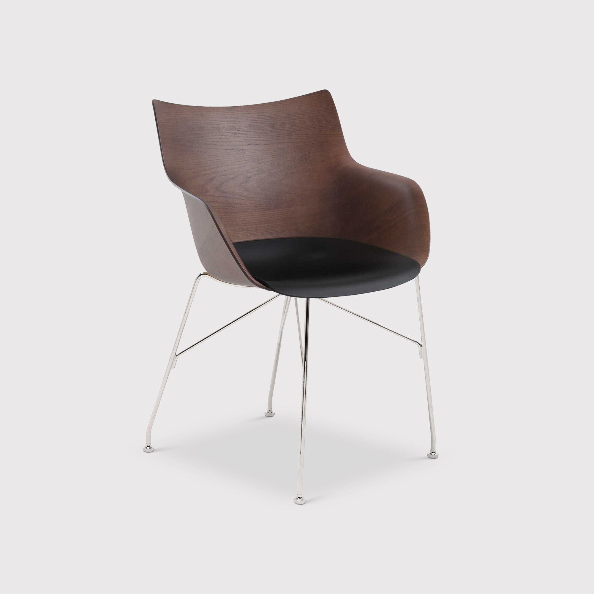 Kartell Smartwood Armchair, Black | Barker & Stonehouse
